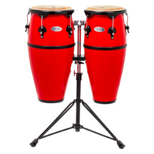 Toca 2300FRD - Synergy Series Fiberglass Conga Set with Stand Red