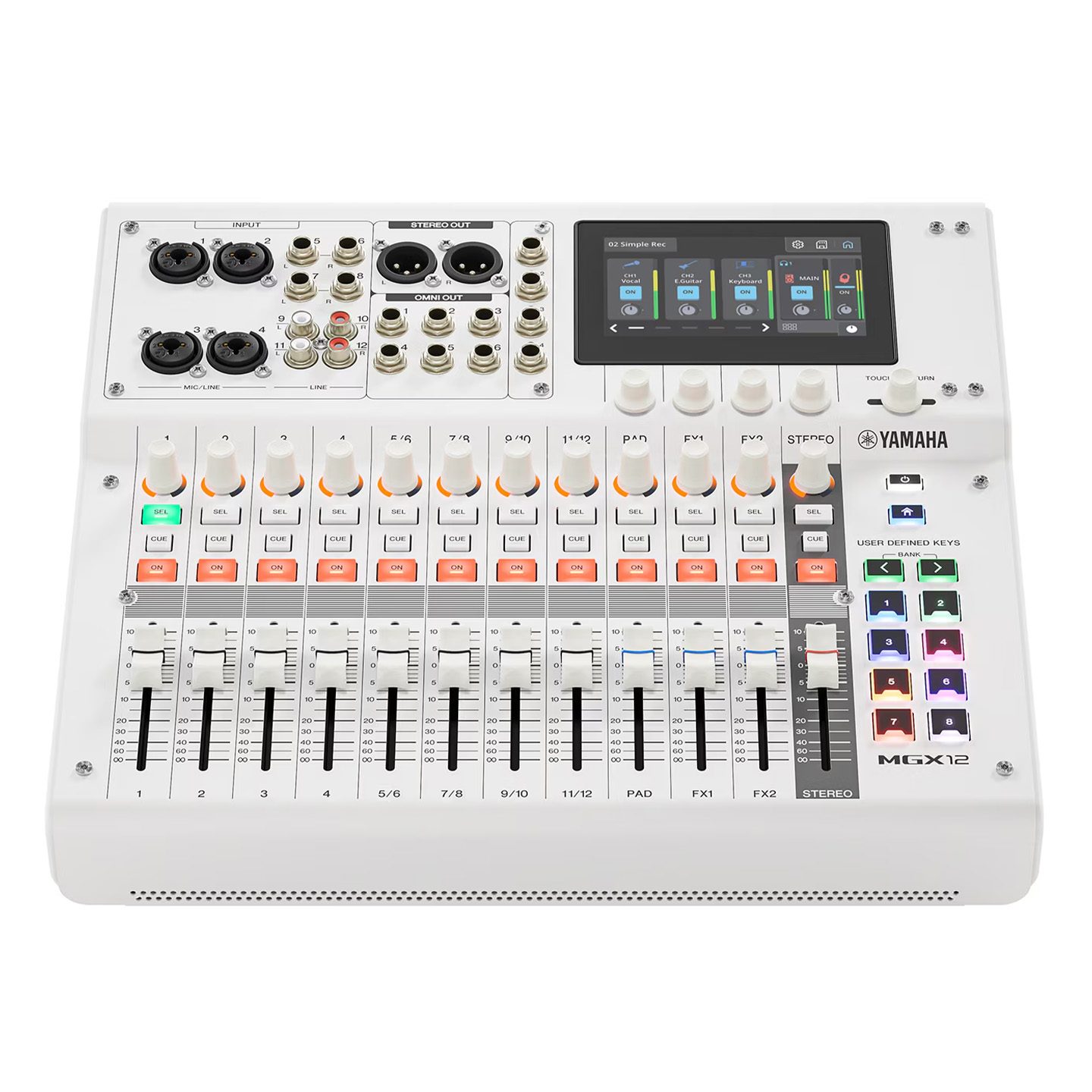 Yamaha MGX12 W – 18-Channel Digital Mixing Console (White)