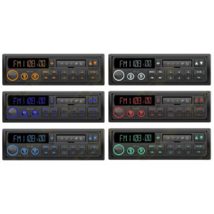 Euro Style Retro Radio - Single Din Digital Car Radio | SBR Pro Sound