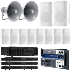 Complete Mosque PA & Adhan System – Multi-Zone Outdoor & Indoor Audio Solution