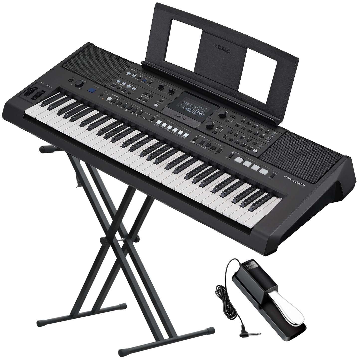 Yamaha PSR-E583 Bundle – 61-Key Portable Keyboard Set