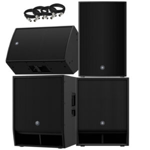Yamaha DZR12 + DXS15XLF Combo – Professional Powered PA Speaker System with Dual 15” Subwoofers