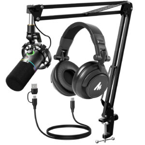 MAONO PD200 Creator Pack - Dynamic USB/XLR Microphone & Monitoring Bundle