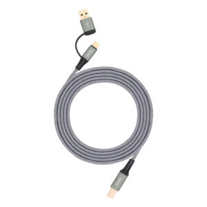 PEACHZ High Speed USB-B to USB-A/C 2-in-1 Printer Cable 2M