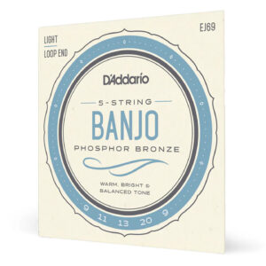 D'Addario EJ69 5-String Banjo Strings Phosphor Bronze Loop End