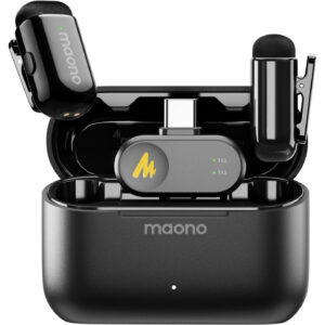 MAONO Wave T1 Mini - Wireless Lavalier Microphone Dual Mic System