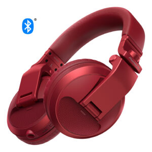 Pioneer HDJ-X5BT-R – Bluetooth Professional DJ Headphones (Metallic Red)
