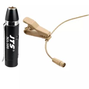 JTS CM-201i/MA-500 - Miniature Lapel Microphone Beige with Phantom Power Adaptor